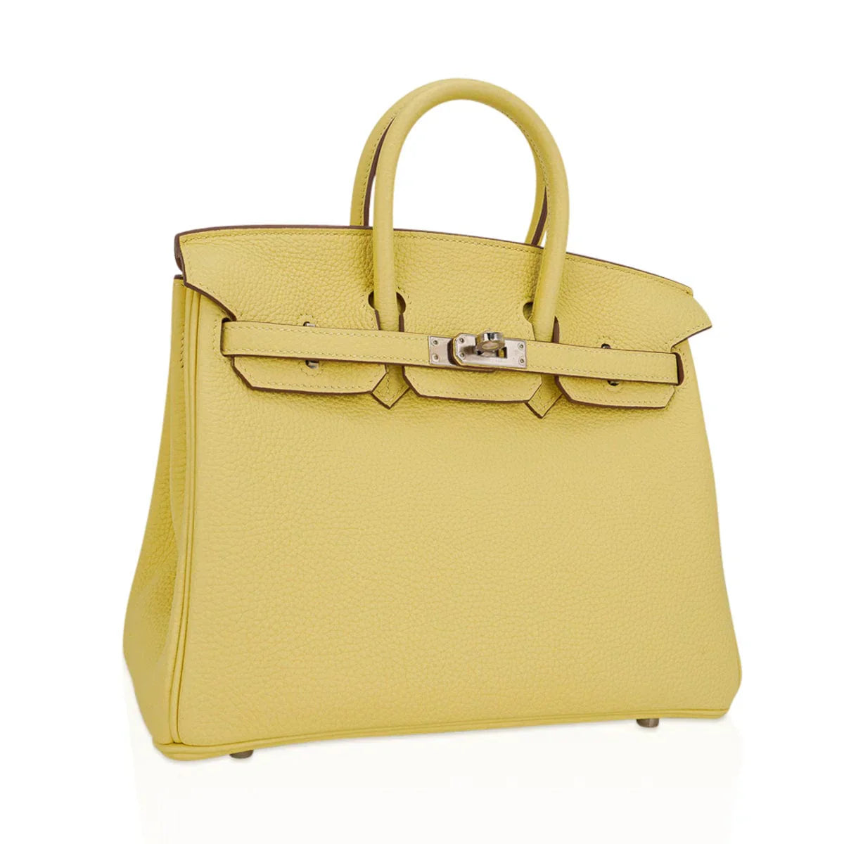 Birkin 25 Bag Jaune Poussin Togo Leather with Palladium Hardware