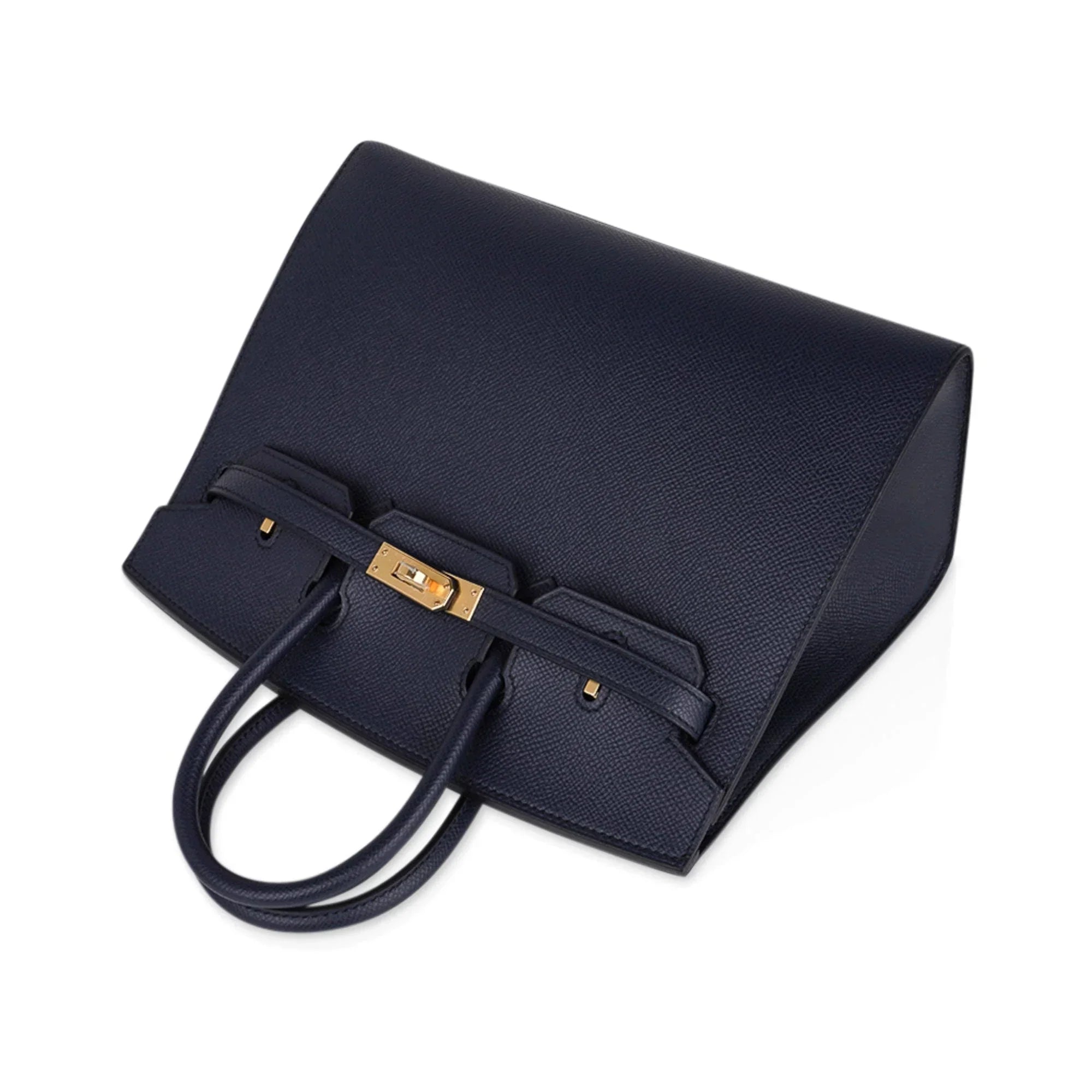 Birkin 25 Sellier Bag Bleu Indigo Gold Hardware Epsom Leather New w/Box