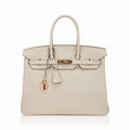 HSS Birkin 35 Trench and Corail Togo Leather Special Order Bag