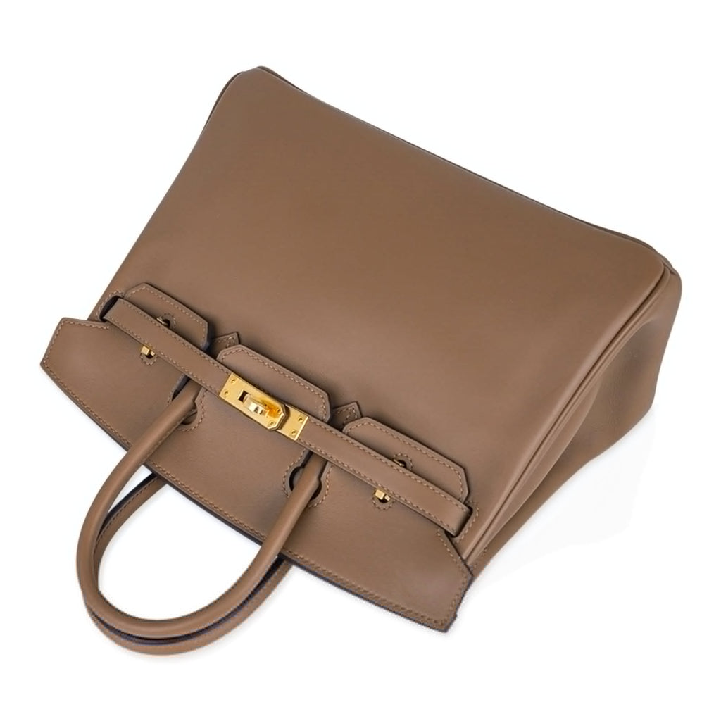 Birkin 25 Beige De Weimar Veau Jonathan Leather Gold Hardware