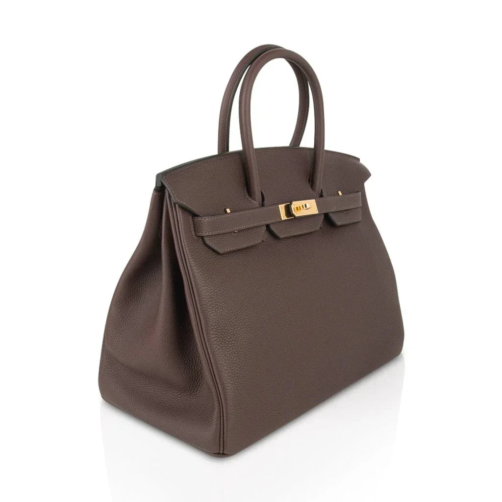 Birkin 35 Bag Chocolate Togo Gold Hardware