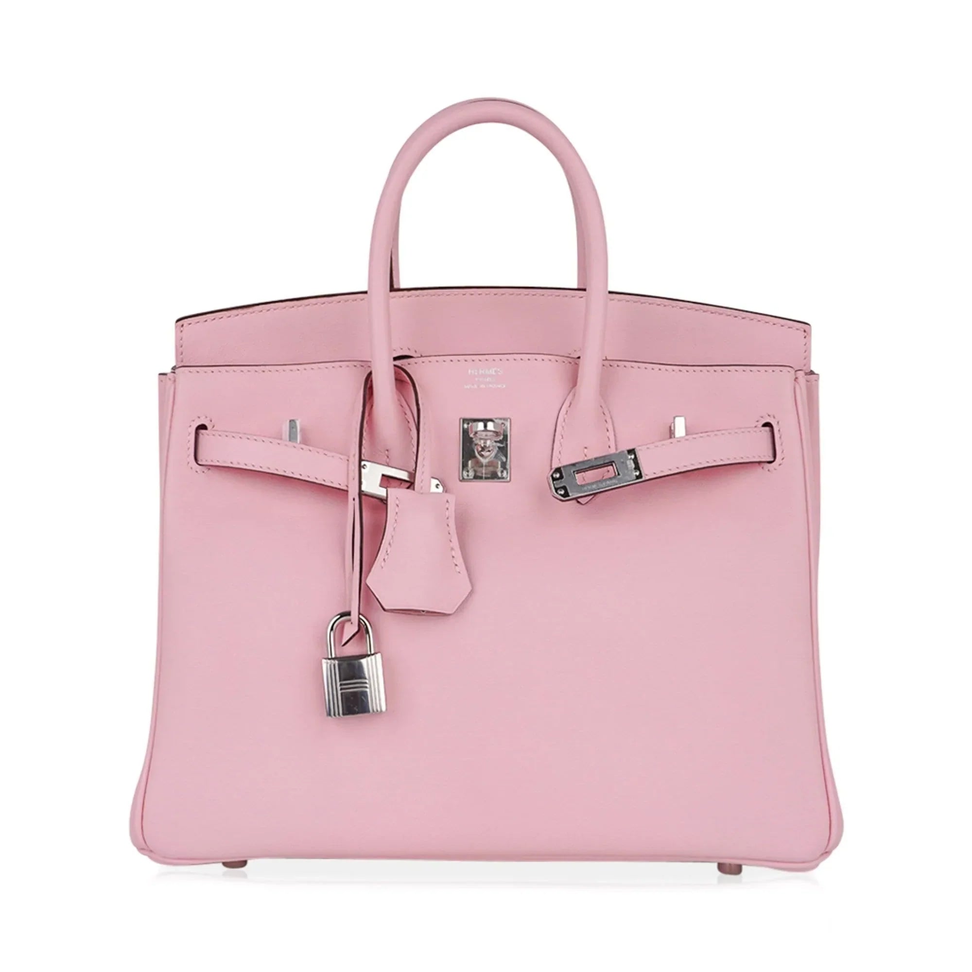 Birkin 25 Bag Rose Sakura Palladium Hardware Rare