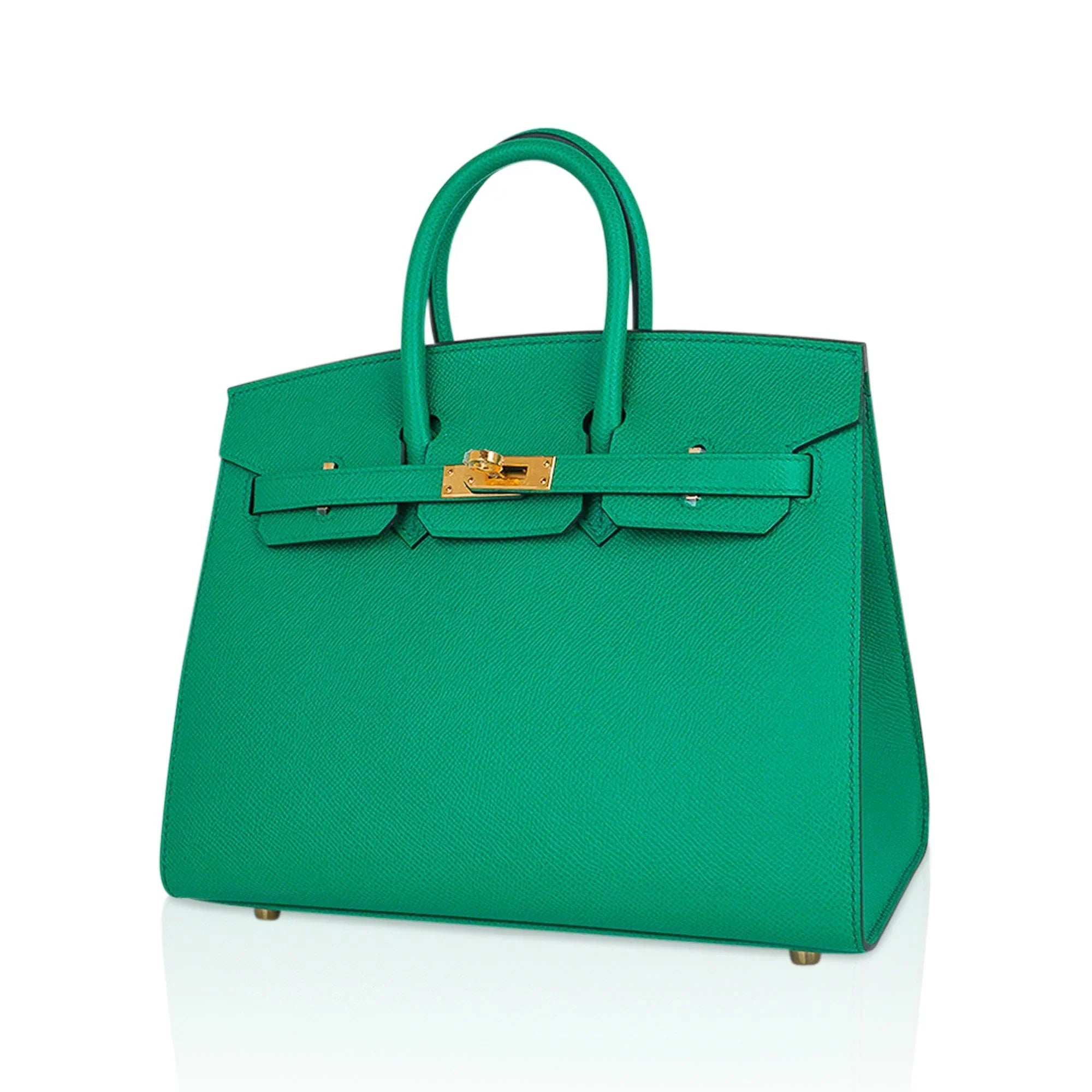 Birkin Sellier 25 Bag Vert Jade Epsom Leather with Gold Hardware