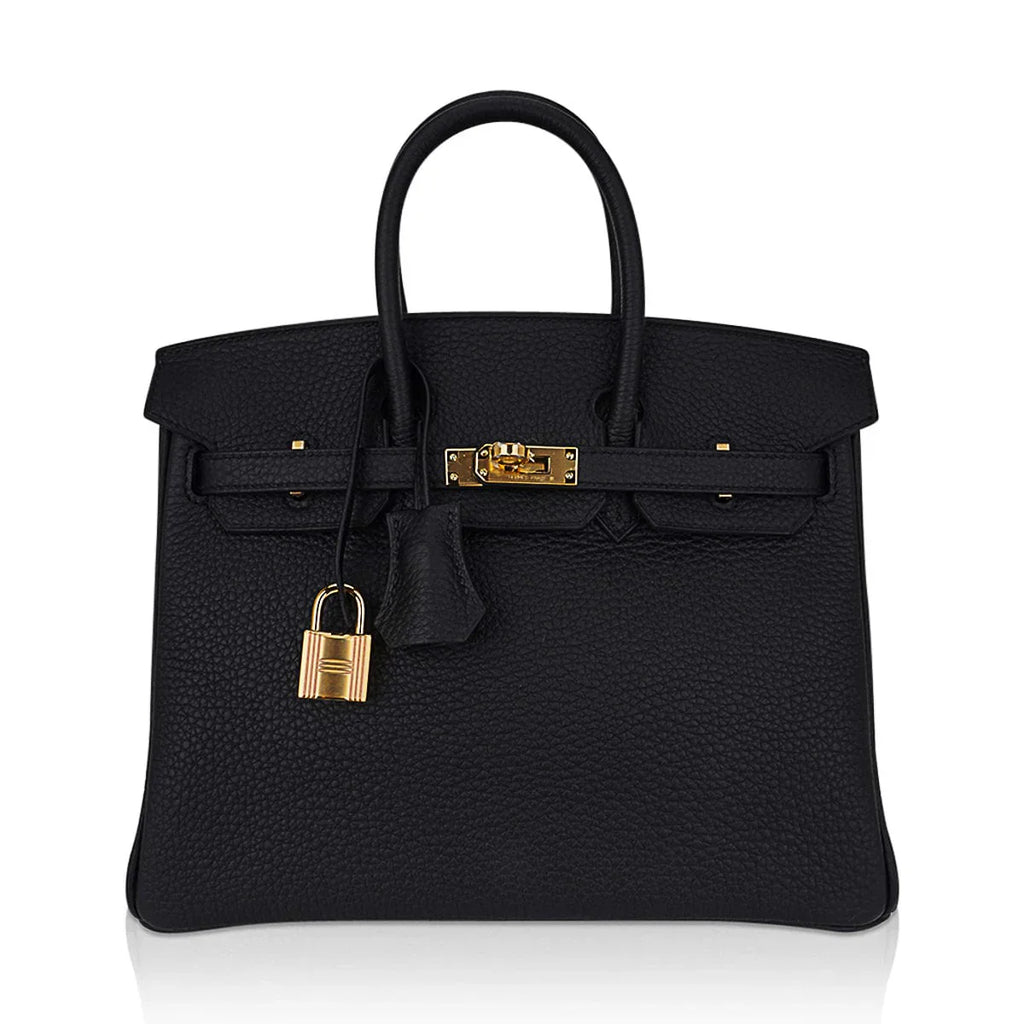 Birkin 25 Bag Black Togo Leather with Gold Hardware
