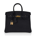 Birkin 25 Bag Black Togo Leather with Gold Hardware