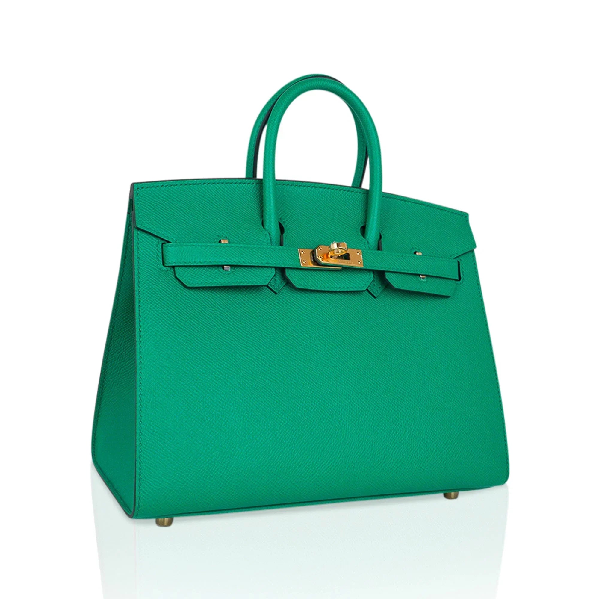 Birkin Sellier 25 Bag Vert Jade Epsom Leather with Gold Hardware