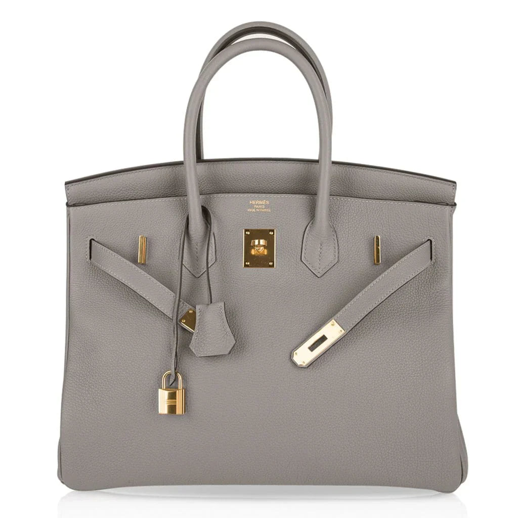 Birkin 35 Bag Gris Asphalte Togo Gold Hardware