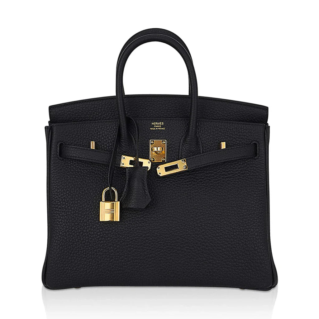 Birkin 25 Bag Black Togo Leather with Gold Hardware
