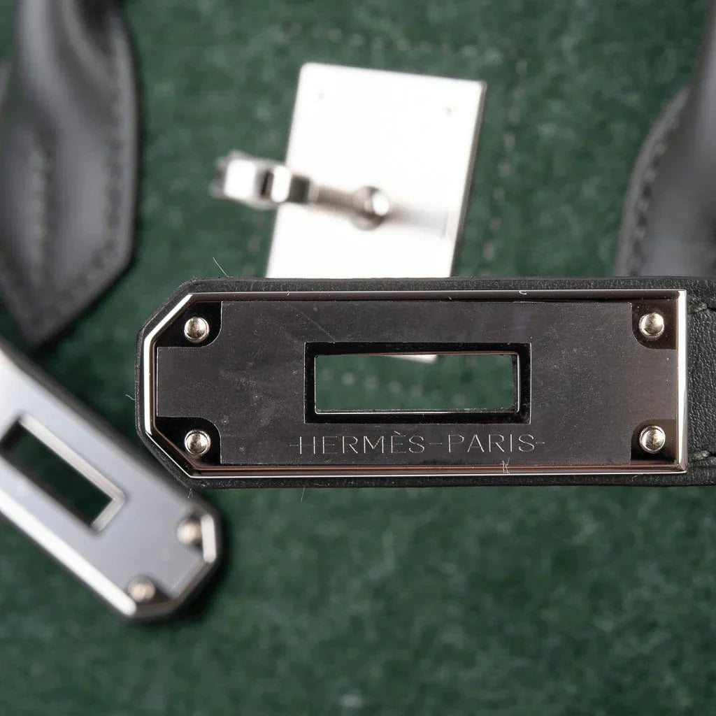 Birkin 35 Limited Edition Bi-Color Vert Anglais Feutre Vert Cypress Swift