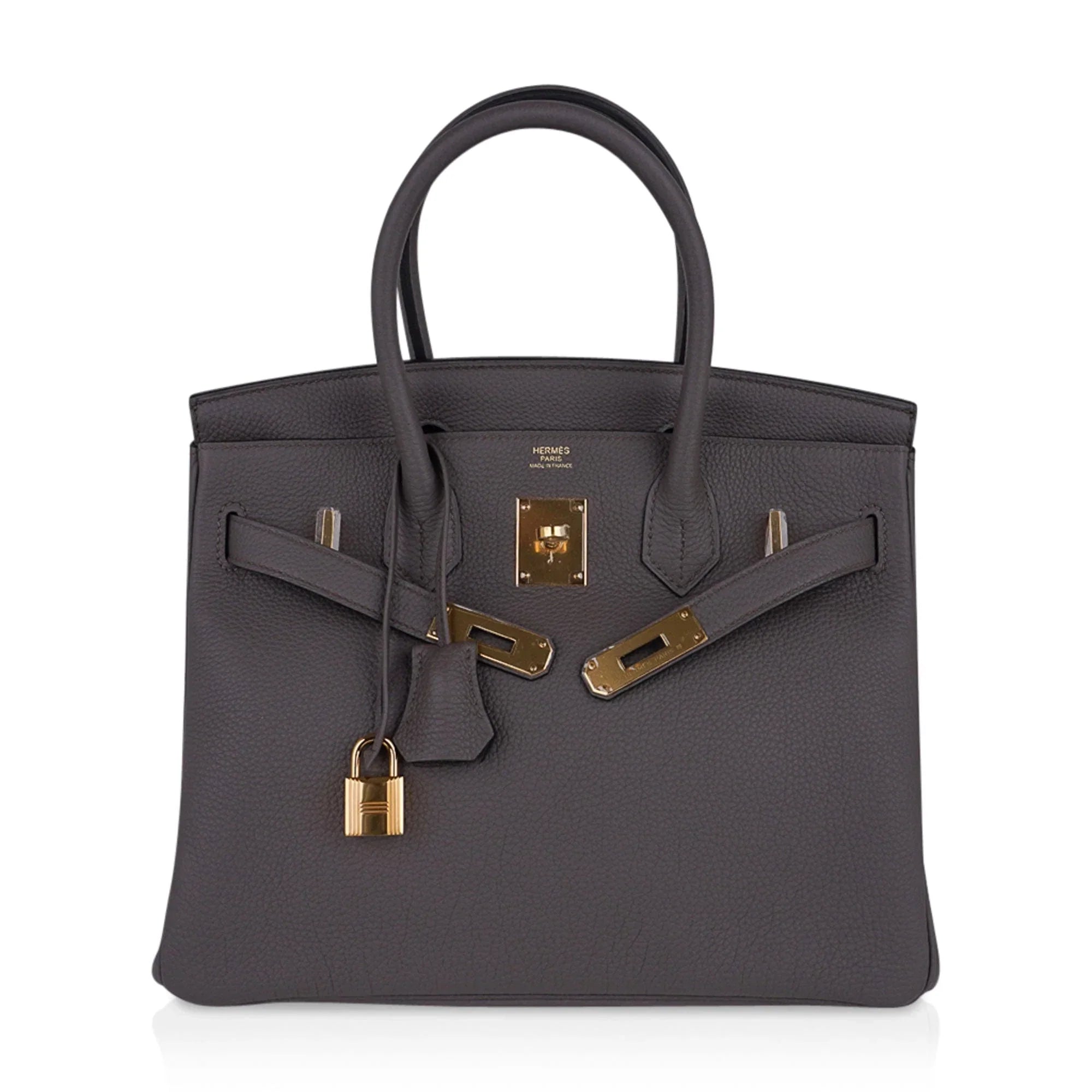 Birkin 30 Bag Etain Gray Coveted Gold Hardware Togo