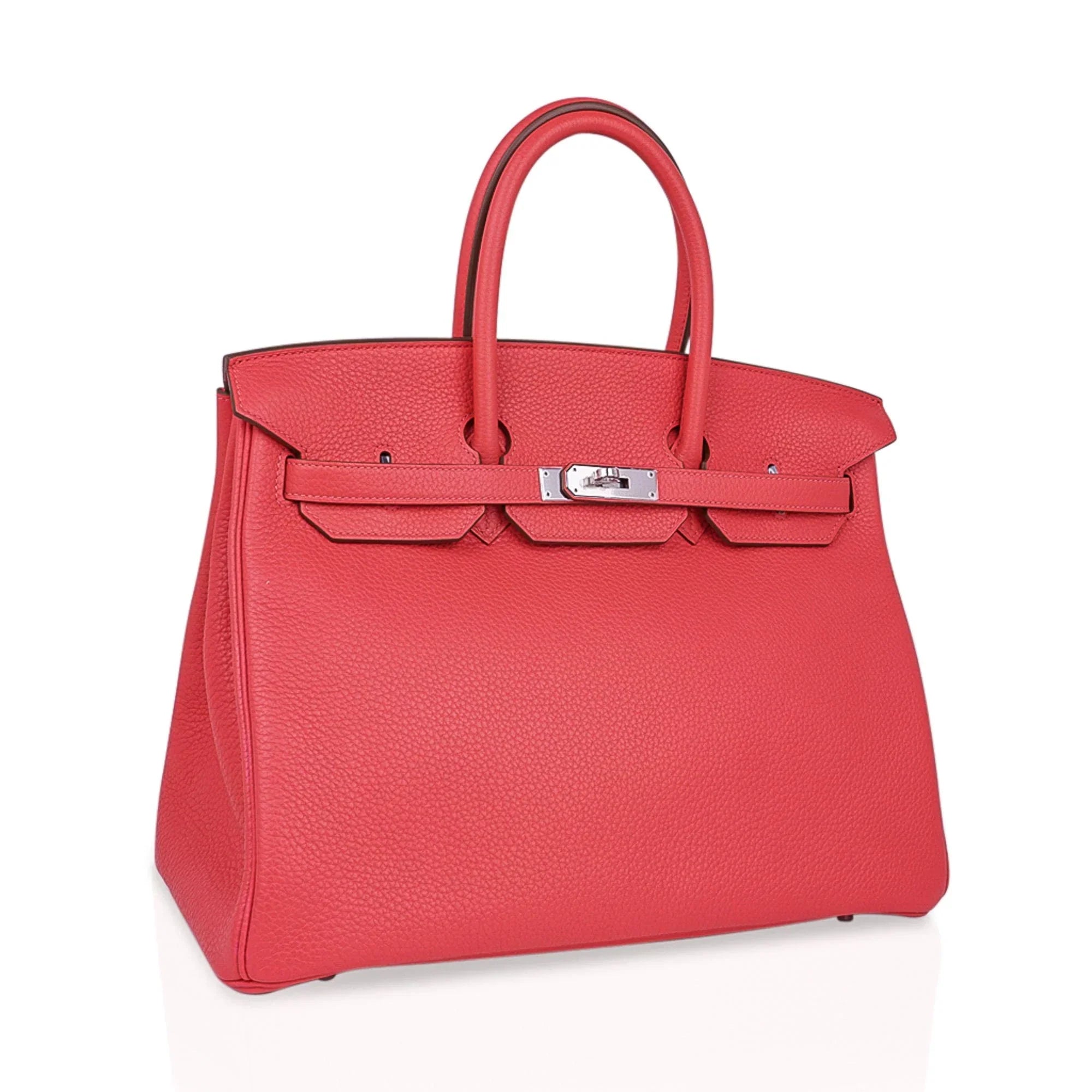 Birkin 35 Bag Rose Jaipur Clemence Leather with Palladium Hardware