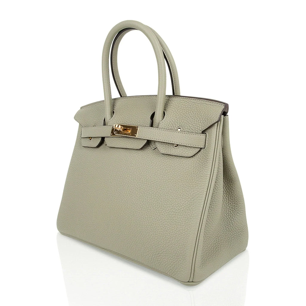 Birkin 30 Bag Sage (Sauge) Clemence Leather Gold Hardware