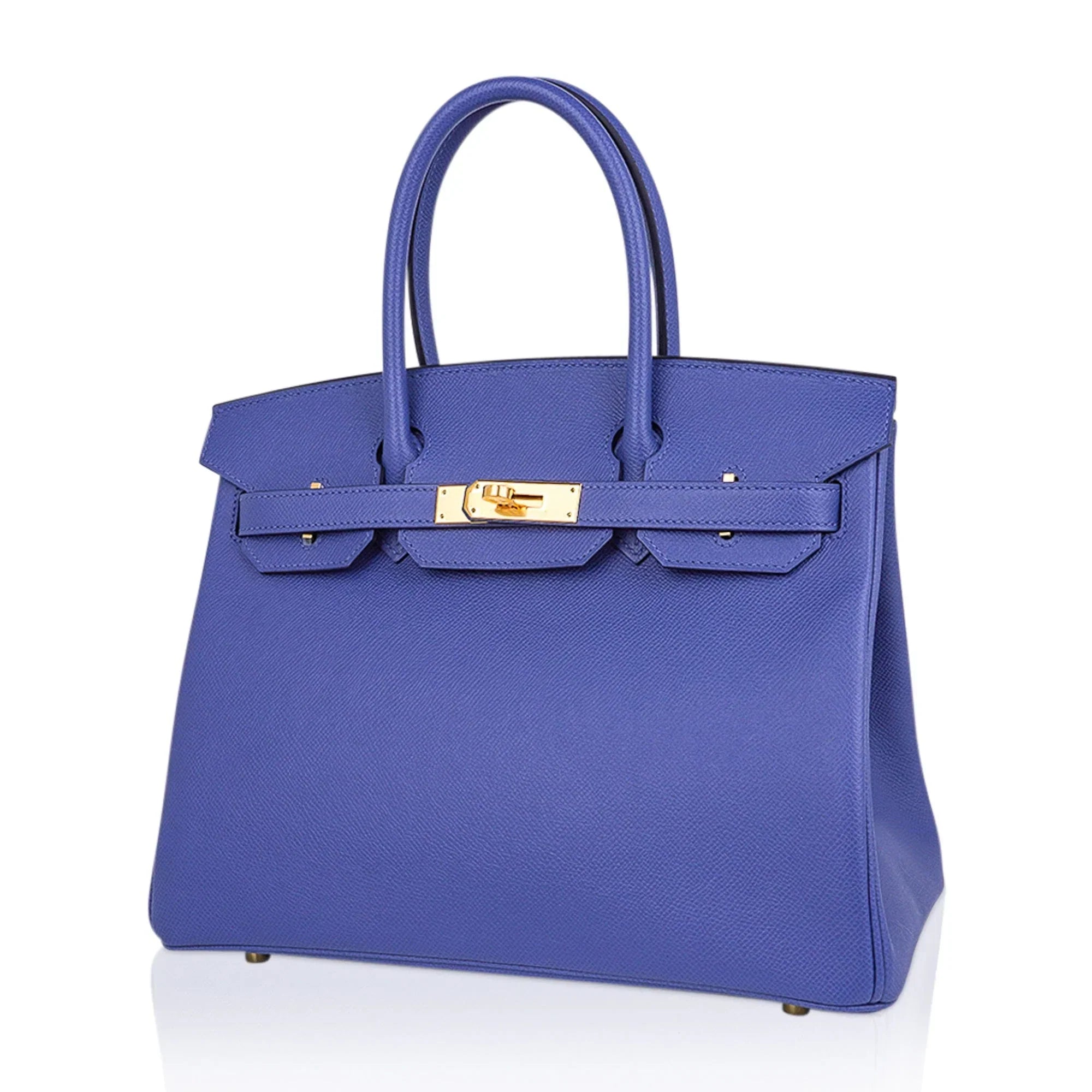 Birkin 30 Bag Blue Brighton Epsom Leather with Gold Hardware