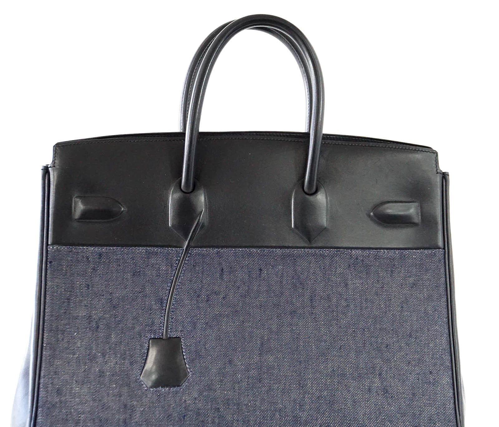 Birkin 35 Bag Rare Limited Edition Denim Shadow