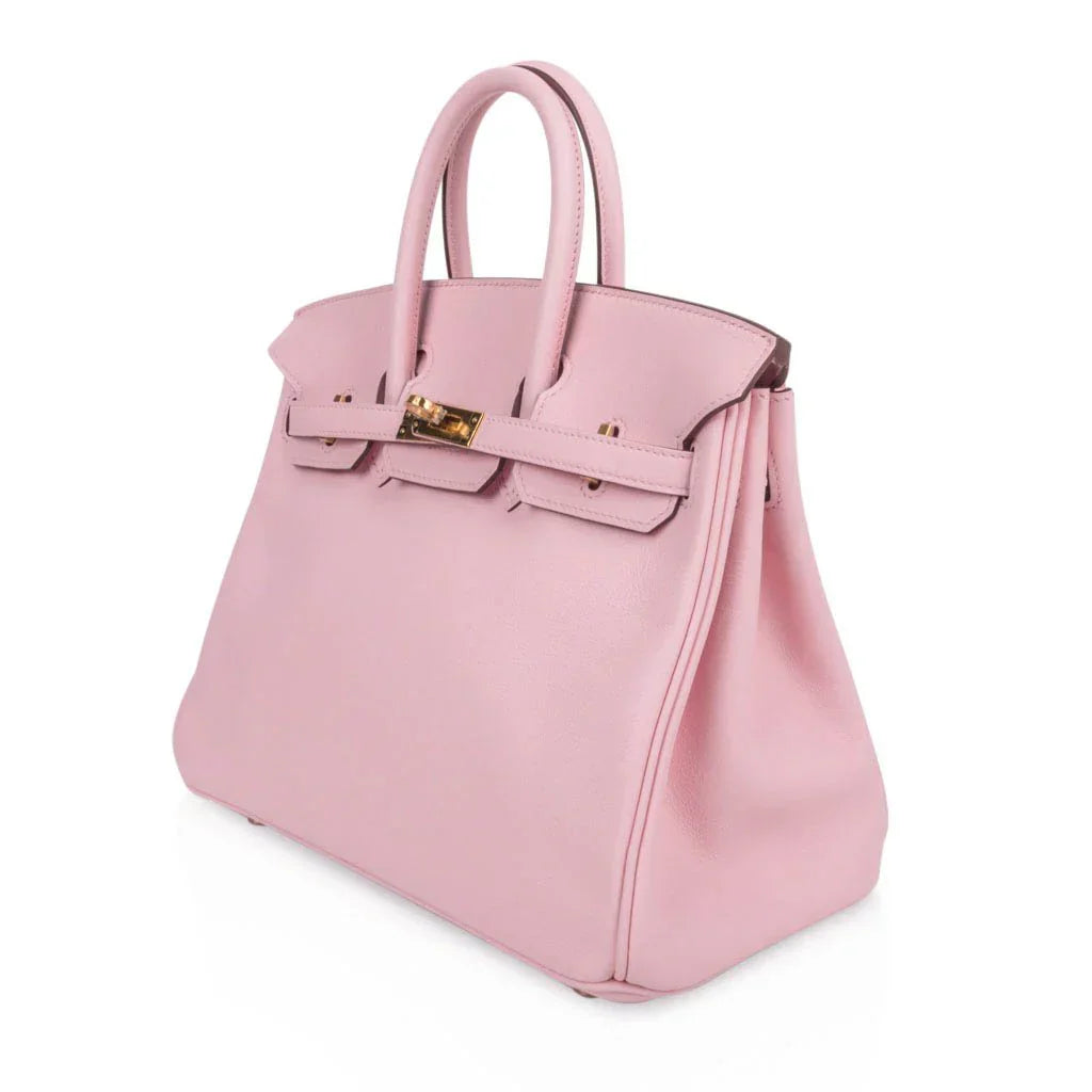 Birkin 25 Bag Rose Sakura Swift Gold Hardware Rare