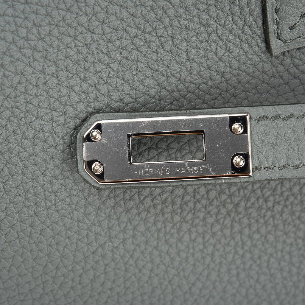 Birkin 25 Bag Vert Amande Togo Palladium Hardware
