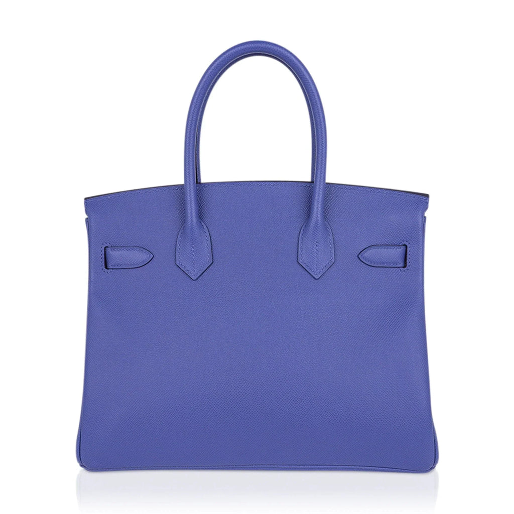 Birkin 30 Bag Blue Brighton Epsom Leather with Gold Hardware
