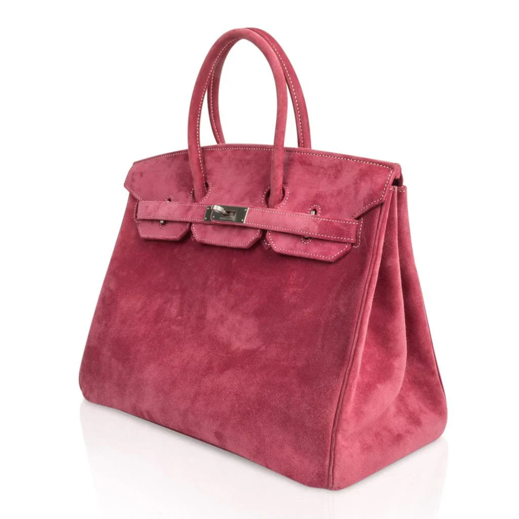 Birkin 35 Bag Fuchsia Pink Doblis Palladium Rare