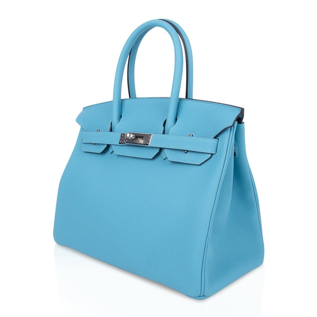 Birkin 30 Bag Blue du Nord Togo Leather Palladium Hardware