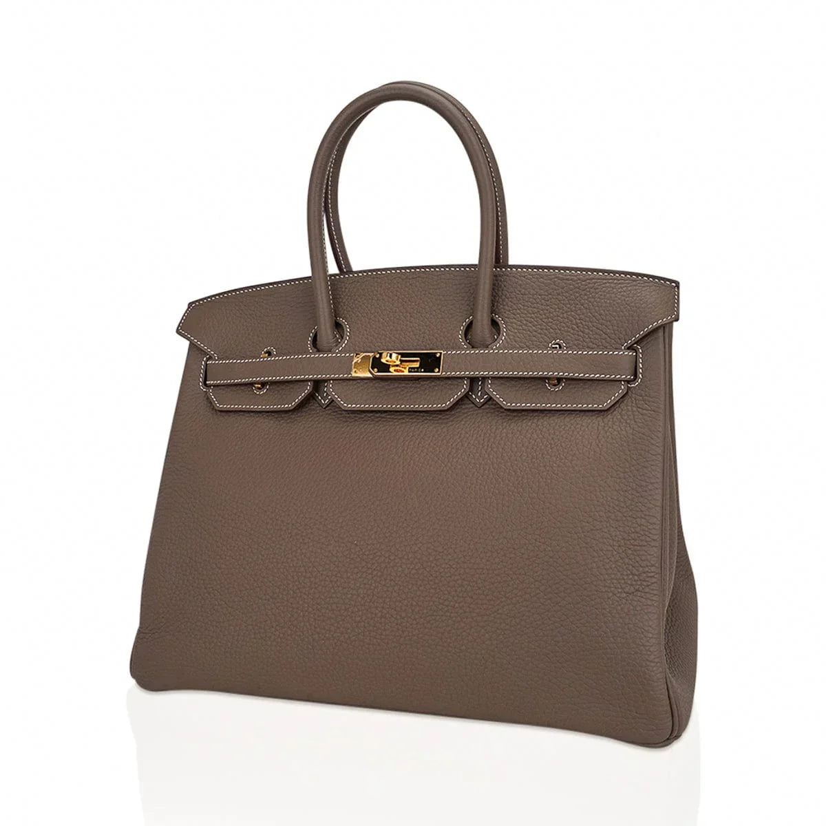 Birkin 35 Bag Etoupe Gold Hardware Togo Leather