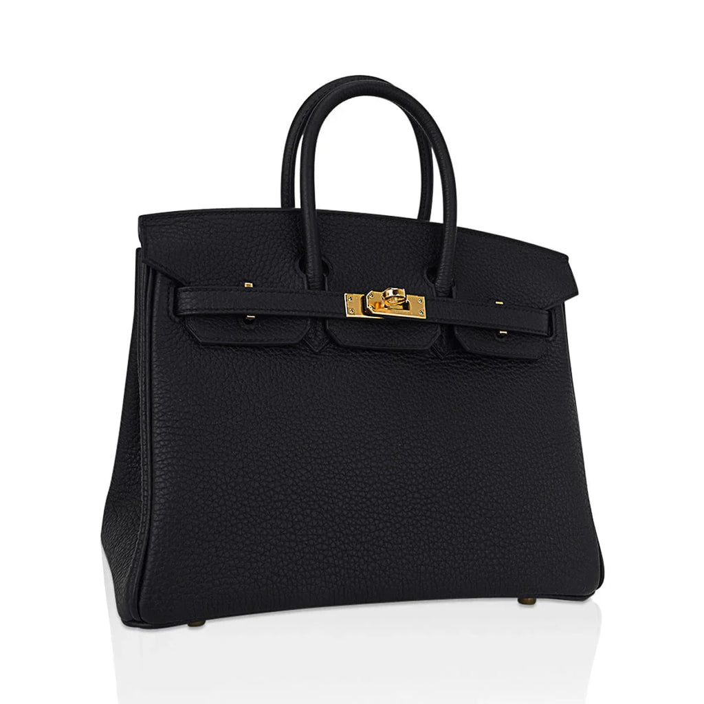 Birkin 25 Bag Black Togo Leather with Gold Hardware