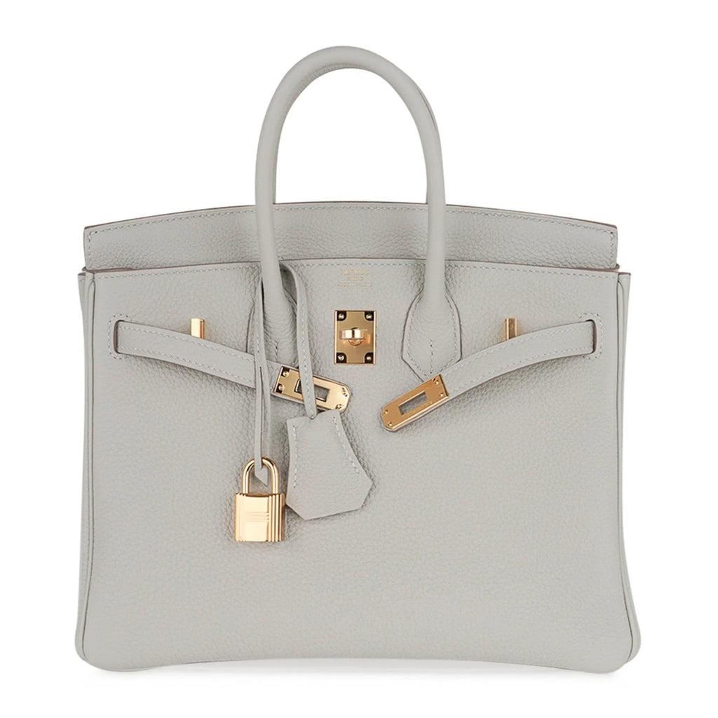 Birkin 25 Bag Gris Perle Togo Gold Hardware