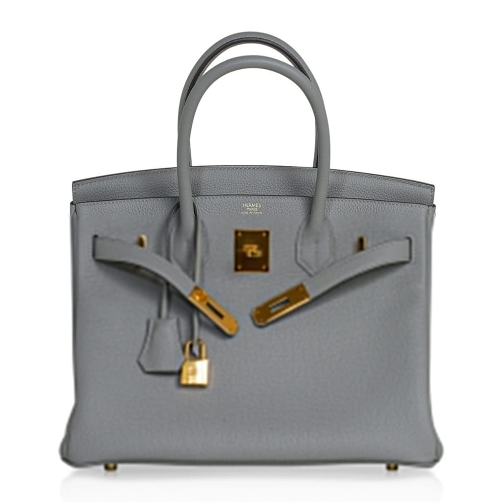 Birkin 30 Bag Gris Mouette Gold Hardware Togo Leather