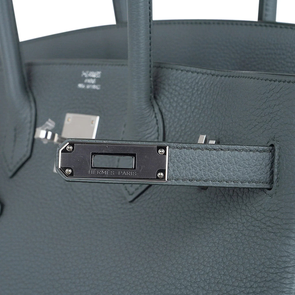 Birkin 35 Bag Vert Amande Togo Leather with Palladium Hardware
