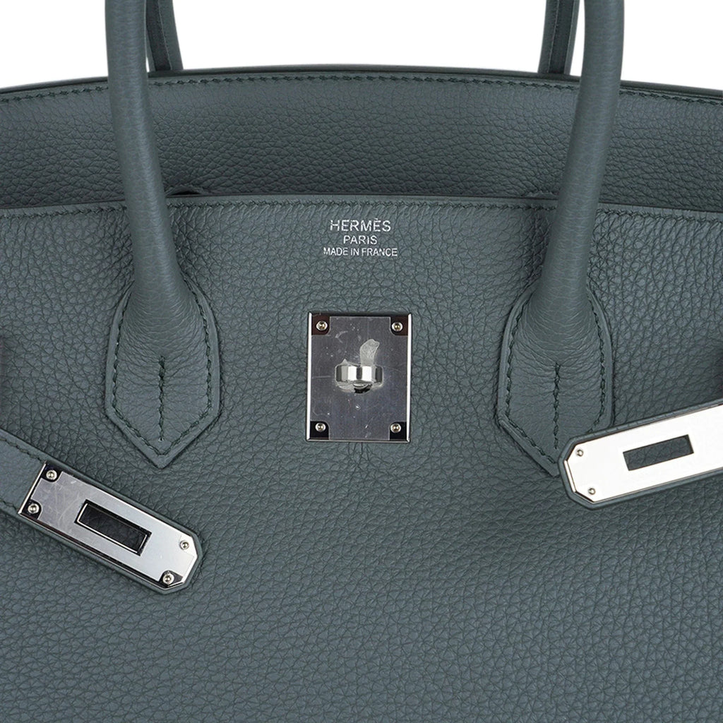 Birkin 35 Bag Vert Amande Togo Leather with Palladium Hardware