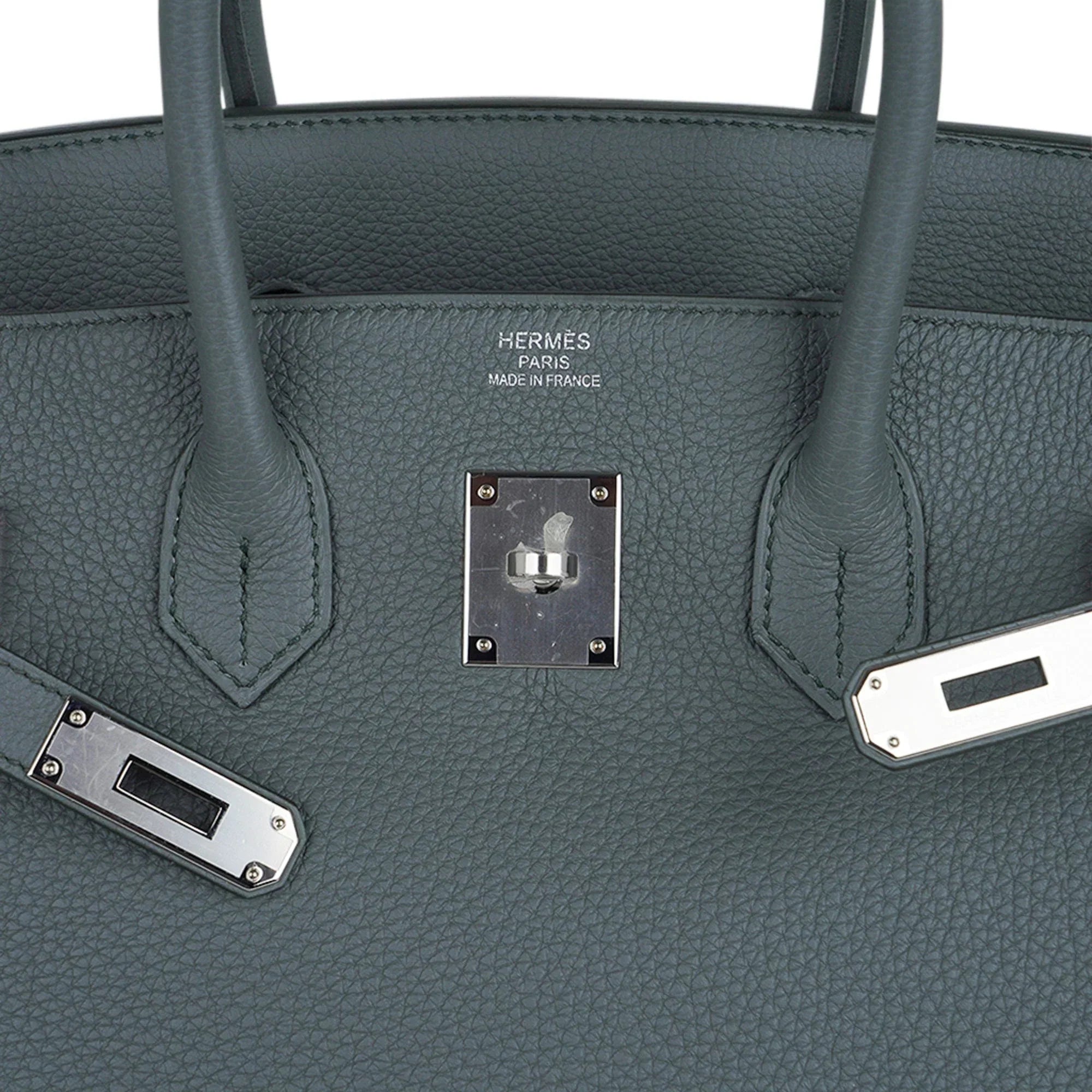 Birkin 35 Bag Vert Amande Togo Leather with Palladium Hardware